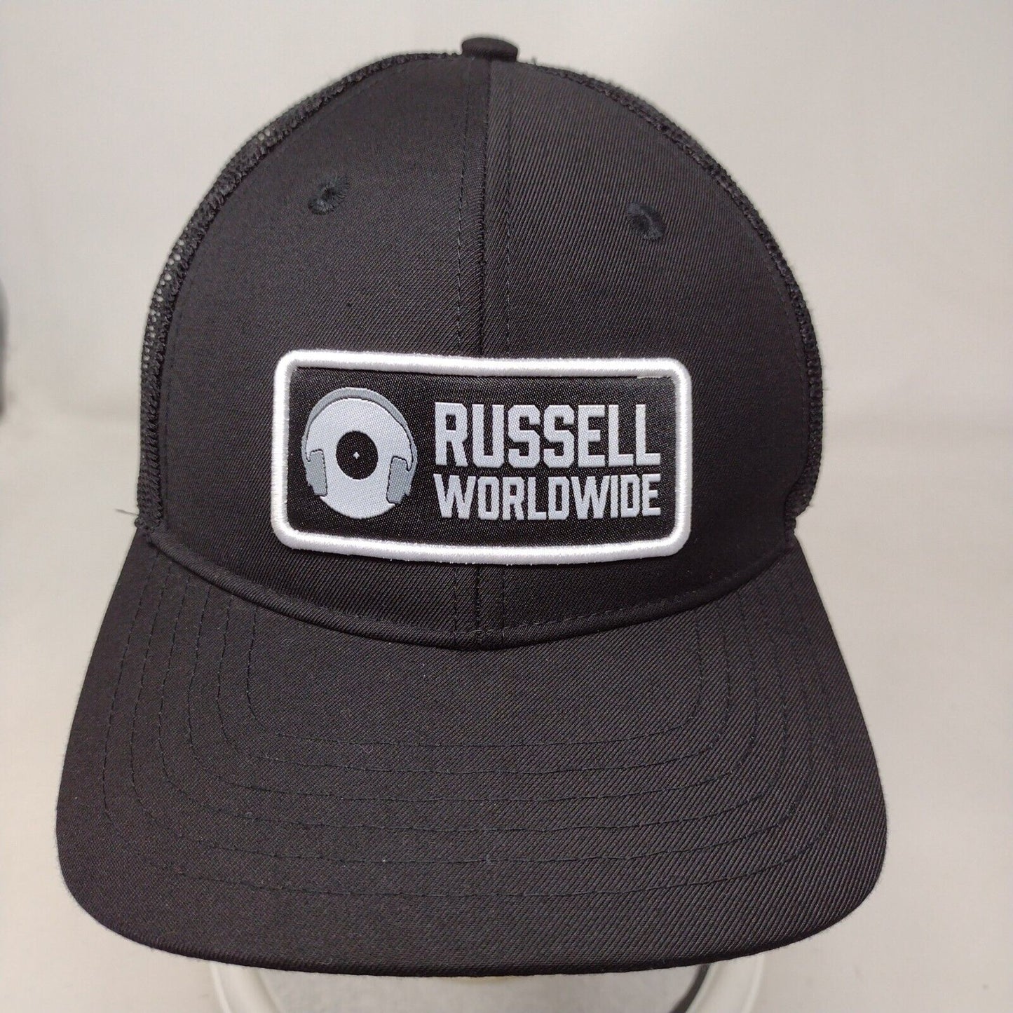 Russell Worldwide Snapback Mesh Back Trucker Hat Black OSFA The Boat Monkey