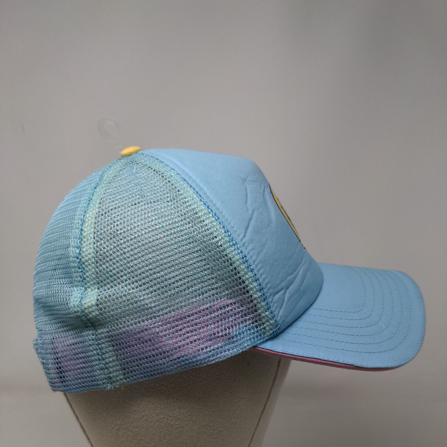 Buc-Ees Snapback Trucker Hat Blue One Size Adjustable Mesh Back 6 Panel
