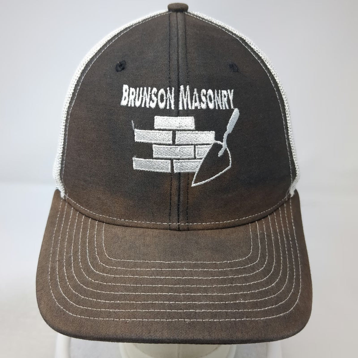 Richardson Trucker Hat Black One Size Brunson Masonry Mesh Snapback Style 112