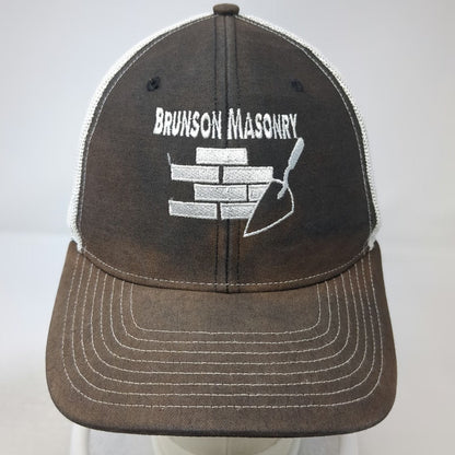 Richardson Trucker Hat Black One Size Brunson Masonry Mesh Snapback Style 112