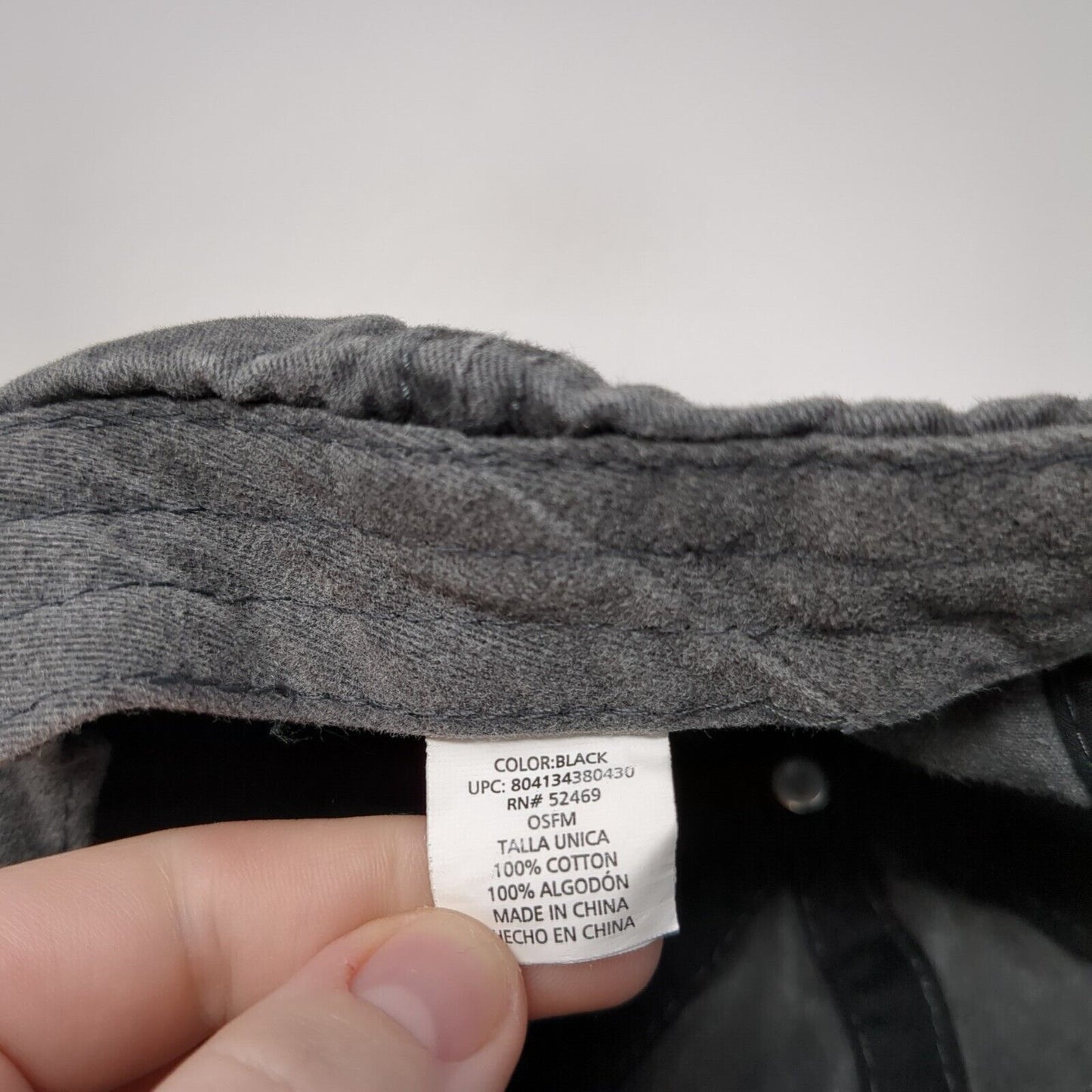 Unbranded Slideback Hat Solid Gray One Size Blank Adjustable Outdoor