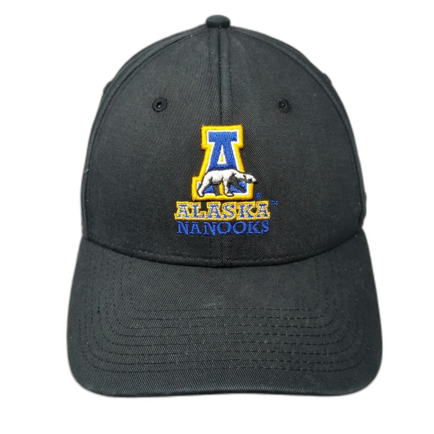 Alaska Nanooks NCAA The Game Black One Size Cap Embroidered Logo Slideback Hat