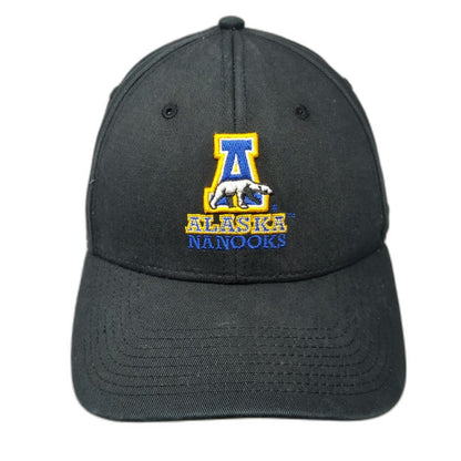 Alaska Nanooks NCAA The Game Black One Size Cap Embroidered Logo Slideback Hat
