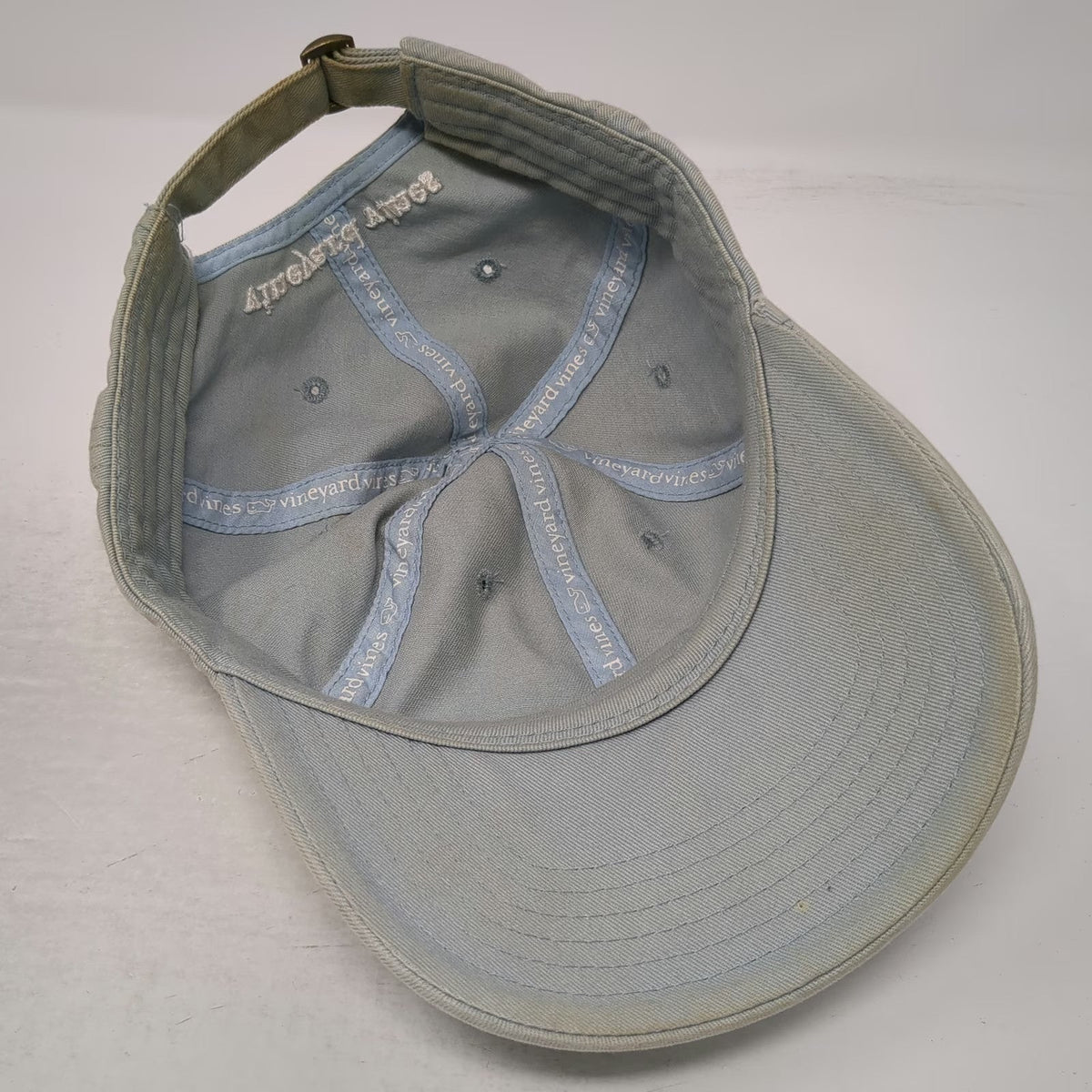 Vineyard Vines Baseball Cap Blue One Size NRB Side Logo Cotton Slideback Hat