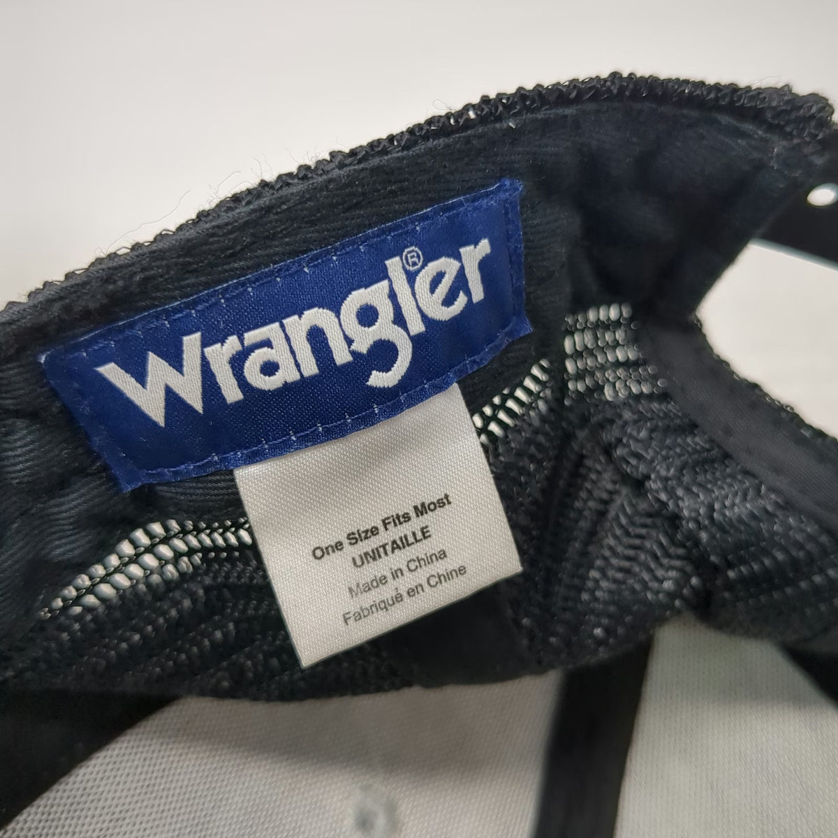 Wrangler Trucker Hat Gray One Size Snapback Mesh Back Logo Patch Heathered