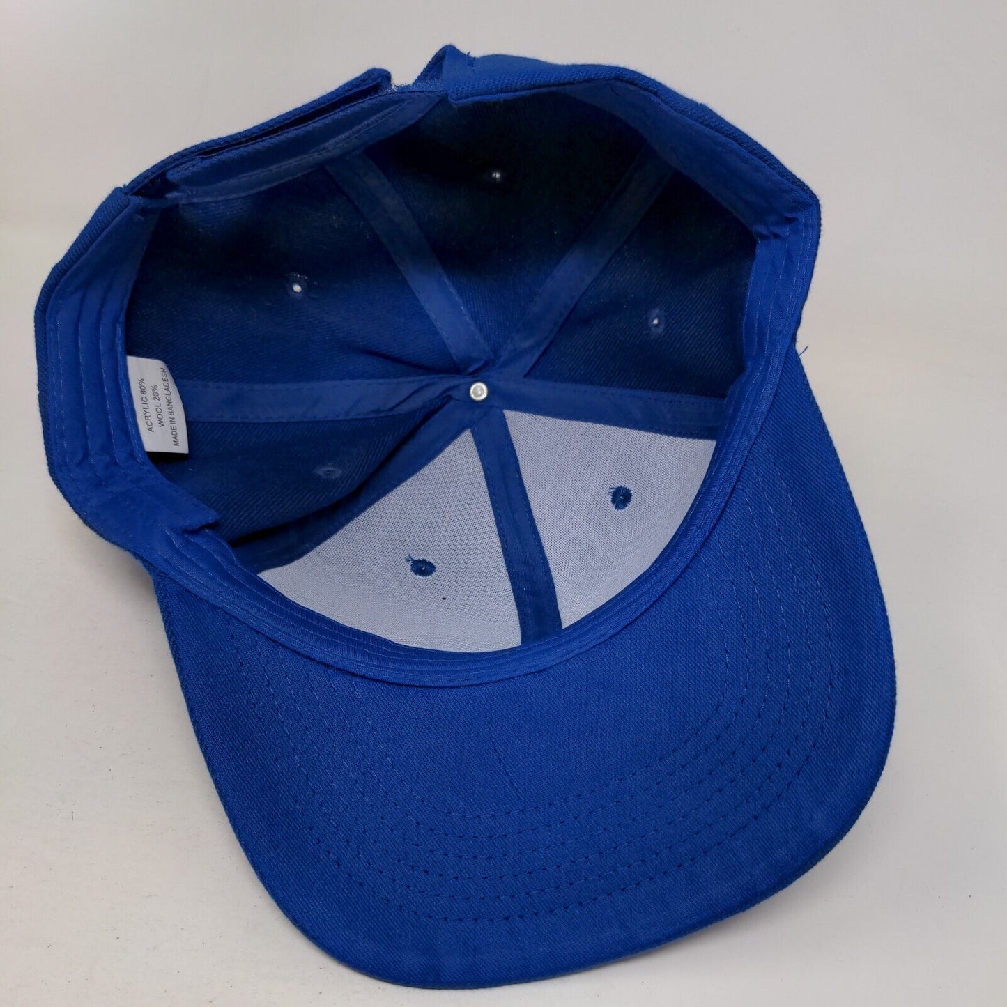 Unbranded Strapback Hat Blue One Size Solid Blank Adjustable 6 Panel