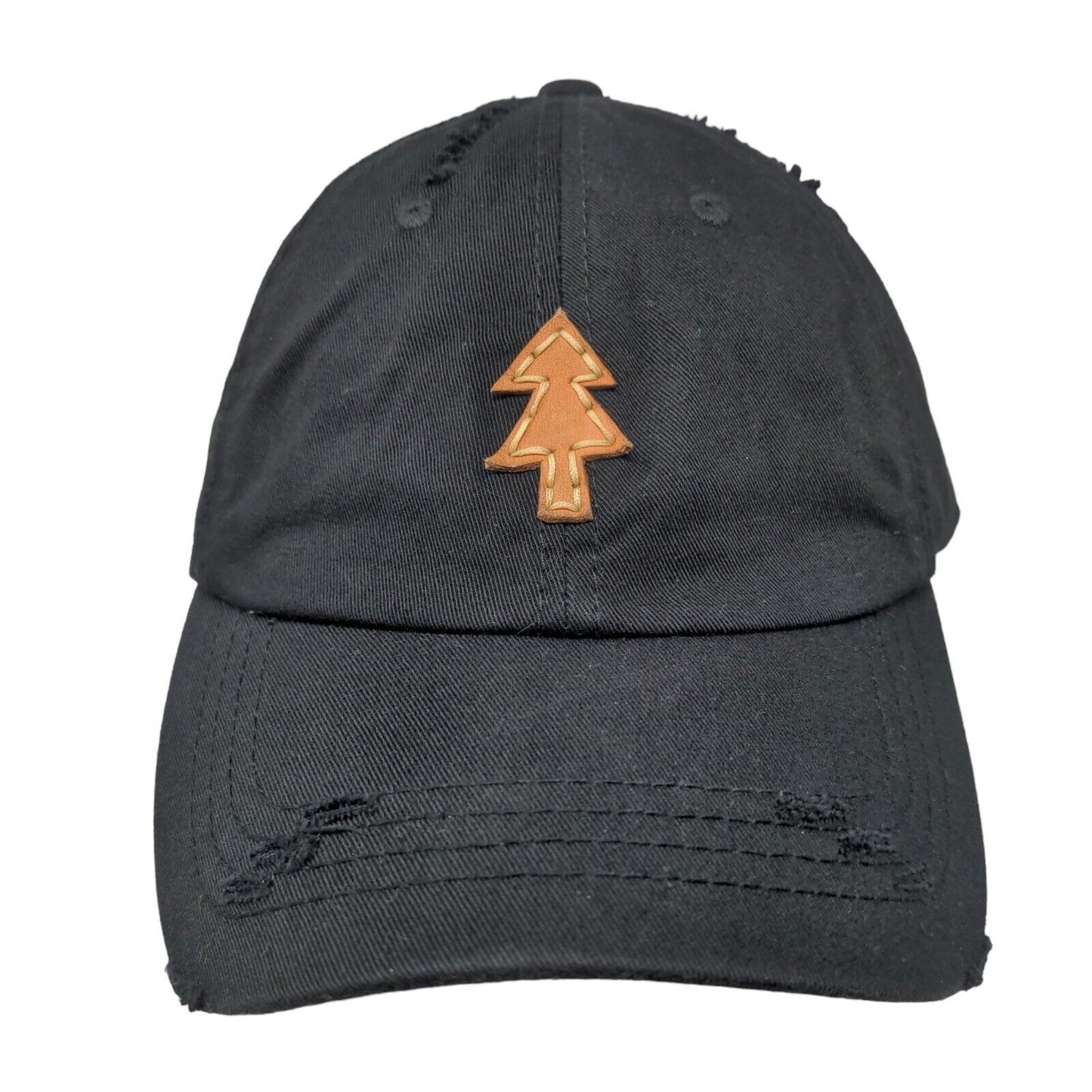 Christmas Tree Slideback Hat Black OSFM Adjustable 6 Panel Unbranded