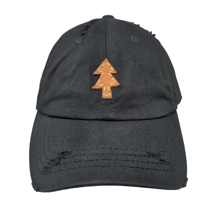Christmas Tree Slideback Hat Black OSFM Adjustable 6 Panel Unbranded