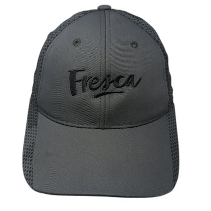 Sport-Tek Baseball Cap Gray One Size Fresca Logo Mesh Back Strapback Hat Hex