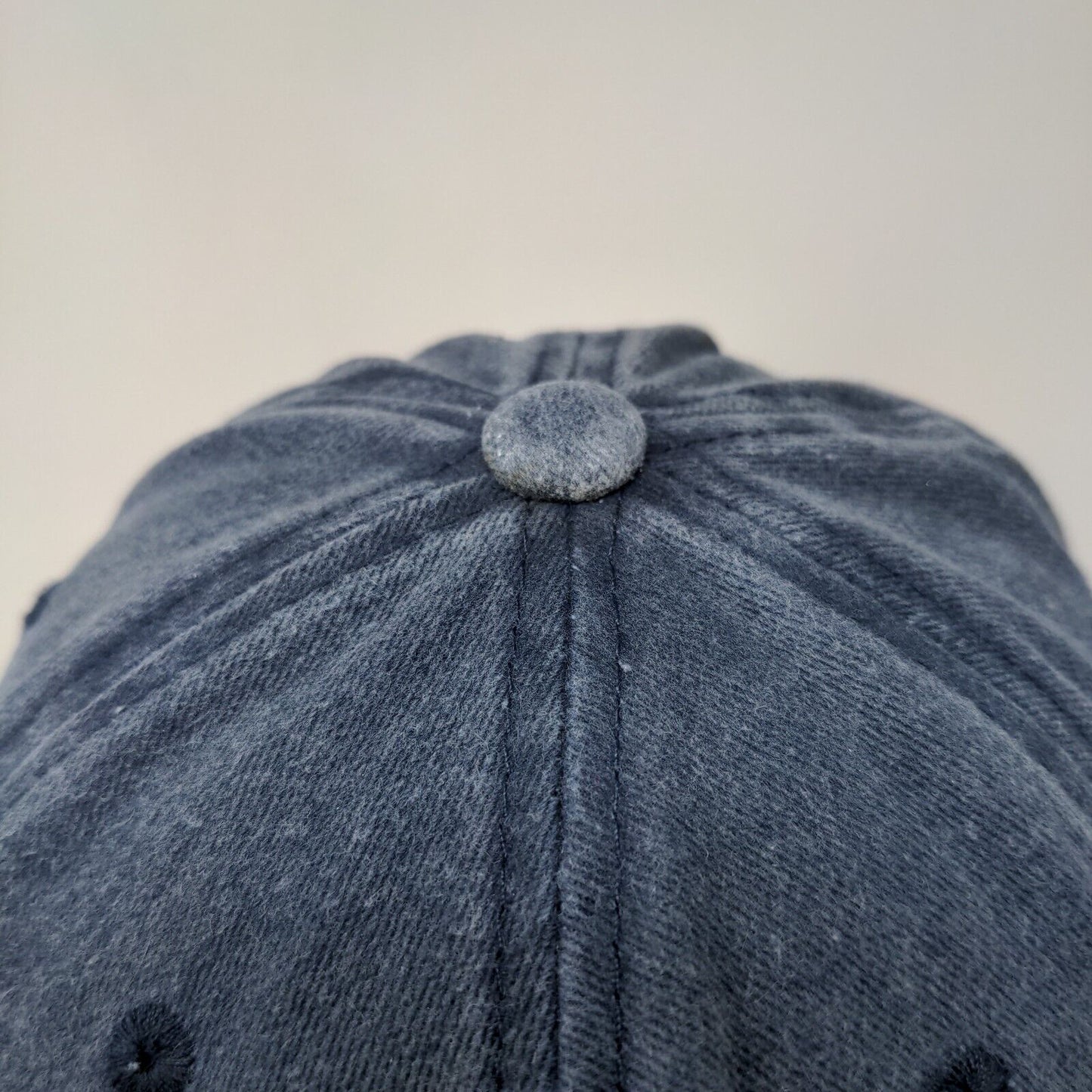 Palm Tree Slideback Hat Blue One Size Adjustable Embroidered Vented Holes