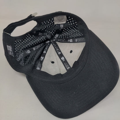 Vivint Strapback Hat Black OSFM Embroidered Laser Cut New Era 9Forty