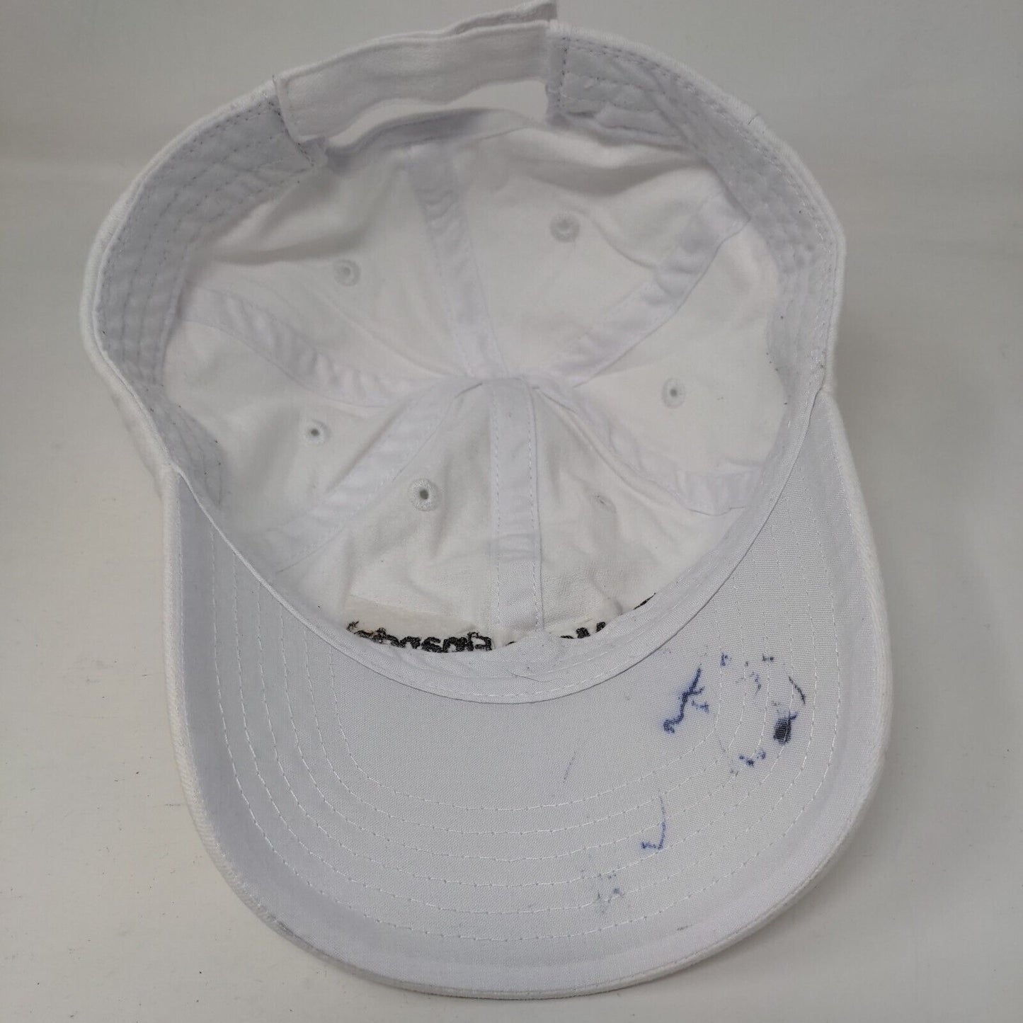 Metro Financial Strapback Hat White One Size Adjustable Embroidered 6 Panel
