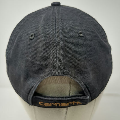 Carhartt Baseball Cap Black One Size Strapback Canvas Logo Patch Workwear Hat