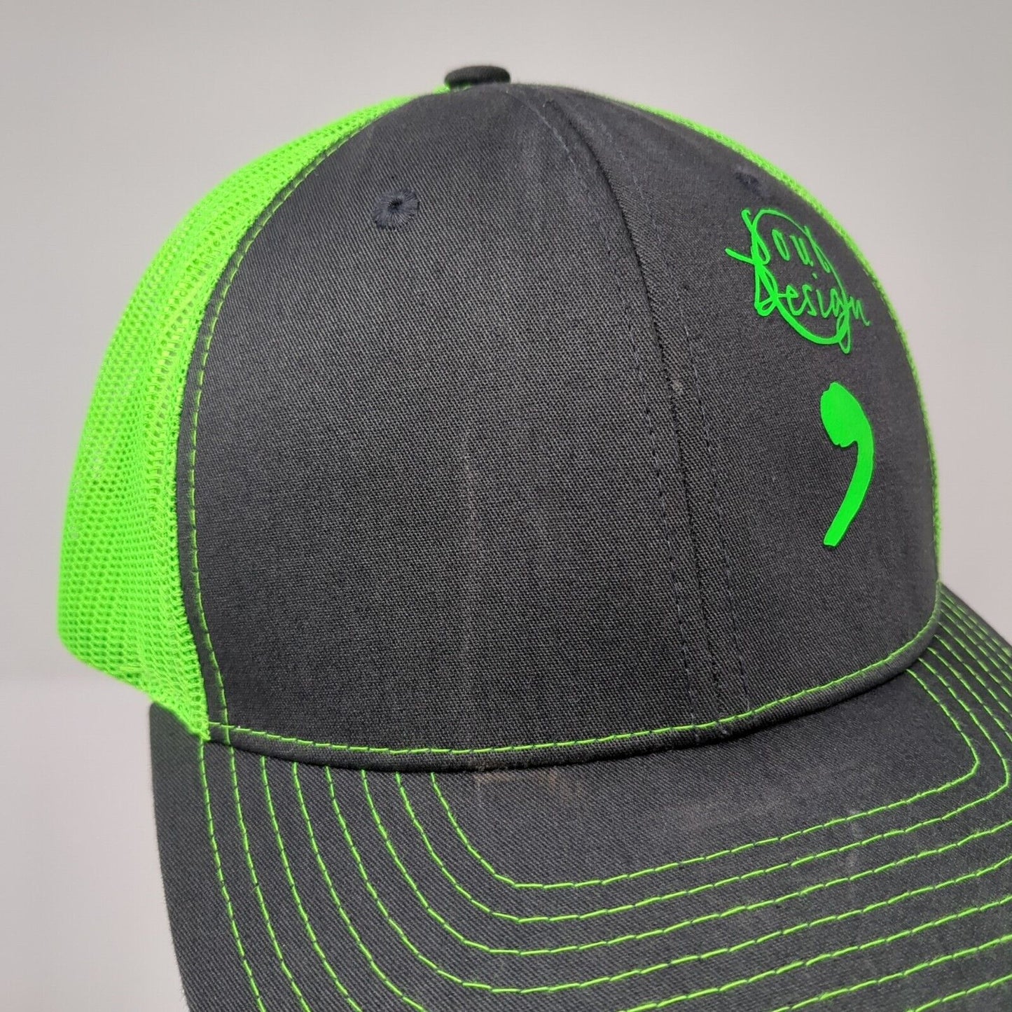 Soul Design Snapback Trucker Hat Multicolor OS Adjustable Mesh Back Richardson