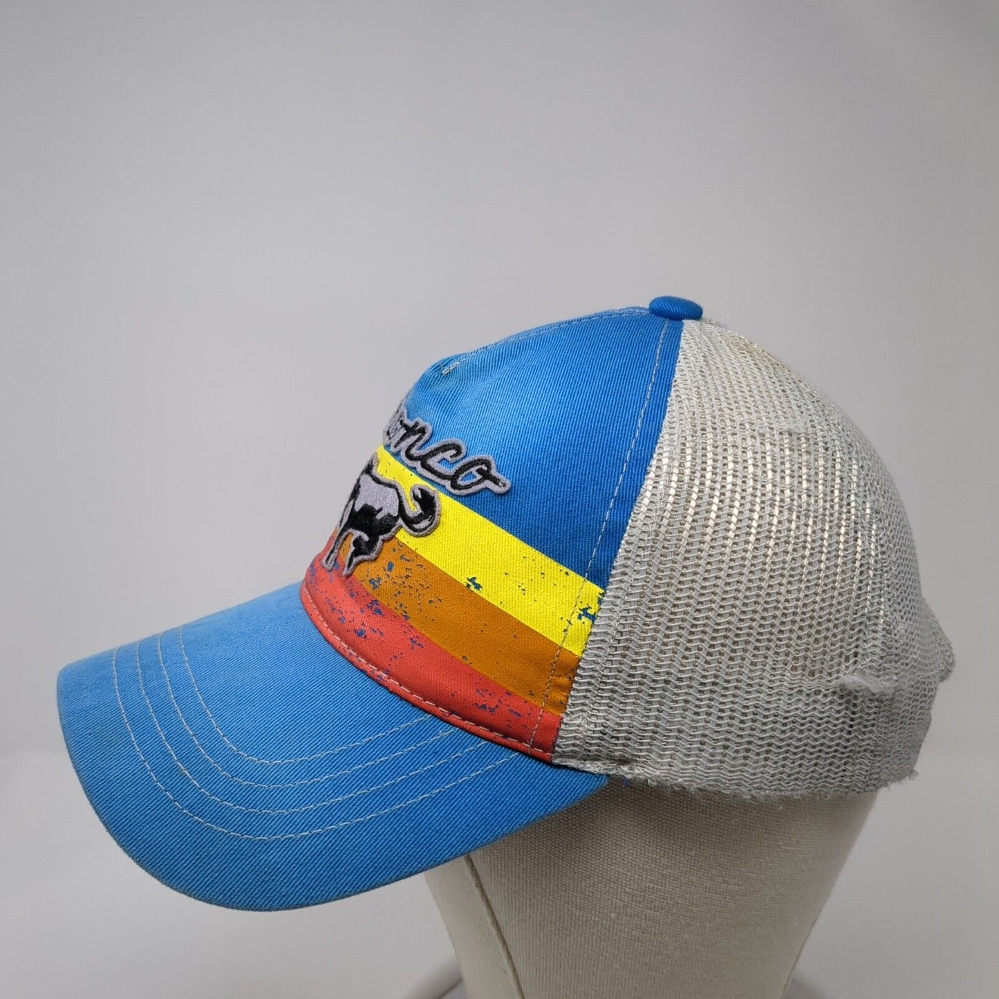 Ford Bronco Snapback Trucker Hat Blue One Size Adjustable Embroidered Mesh Back