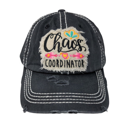 Chaos Coordinator Strapback Hat Gray One Size 6 Panel Adjustable