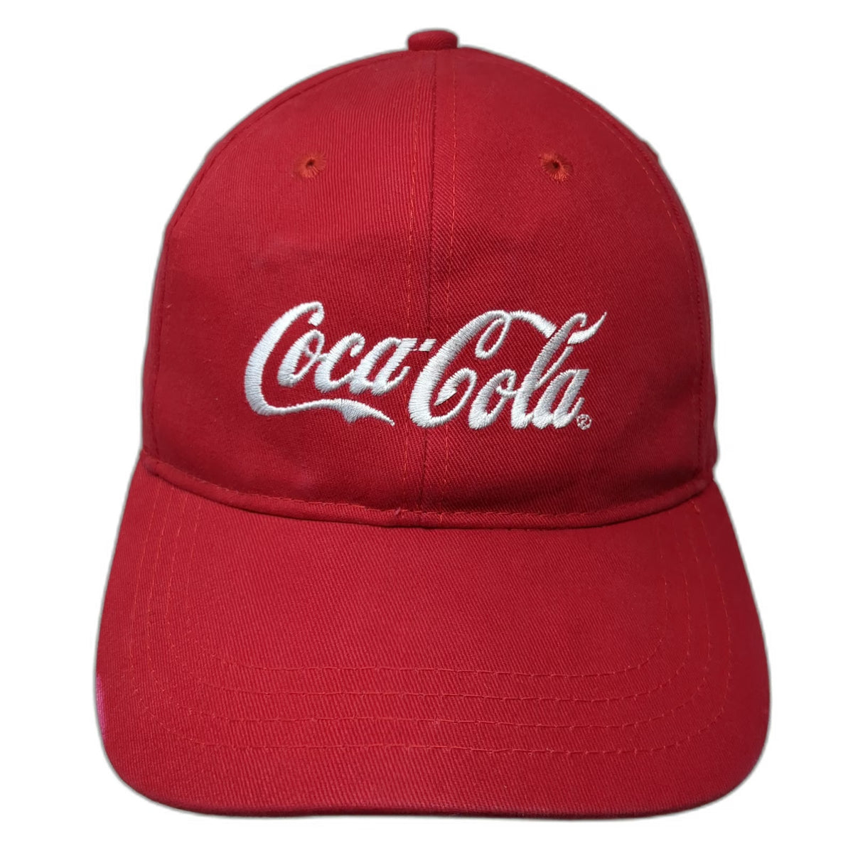 Quake City Caps Baseball Cap Red One Size Coca-Cola Logo Slideback Cotton Hat