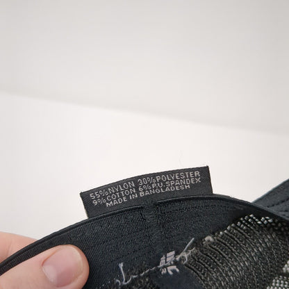 Pacific Headwear Fitted Mesh Back Trucker Hat Black 6 7/8-7 3/8 Feathers