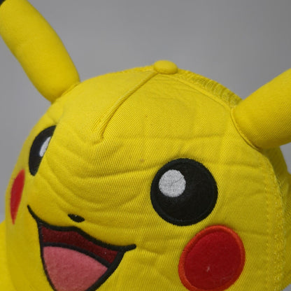 Pikachu Snapback Trucker Hat Yellow One Size Mesh Back Adjustable Pokemon