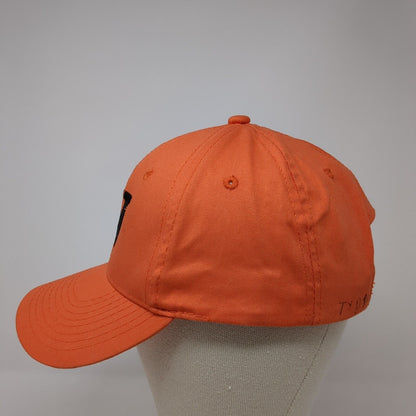 Letter W Strapback Hat Orange OS Adjustable Embroidered 6 Panel Outdoor Cap