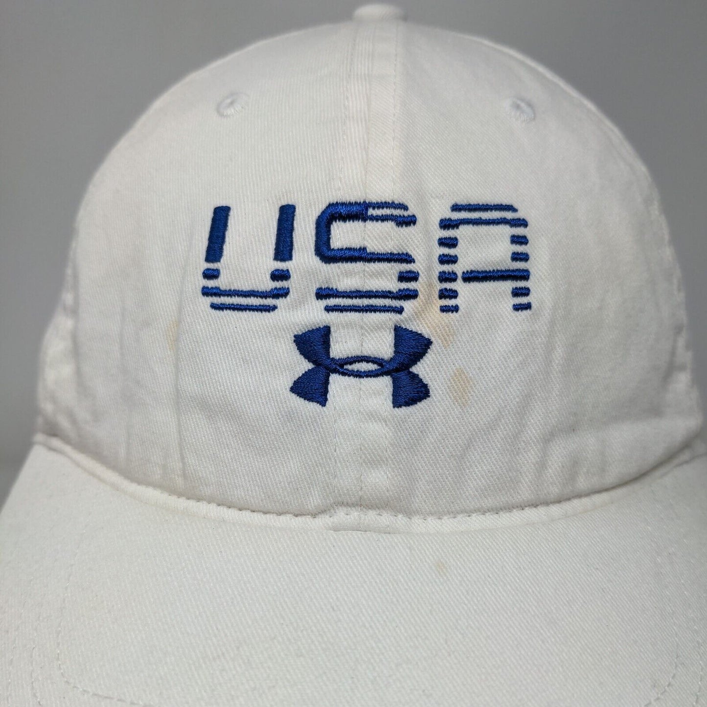 USA Under Armour Slideback Hat White OSFA Embroidered Adjustable