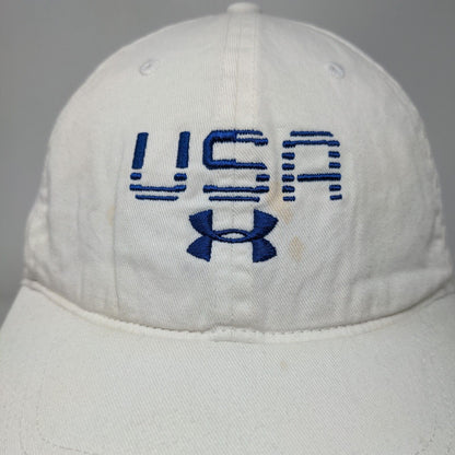 USA Under Armour Slideback Hat White OSFA Embroidered Adjustable