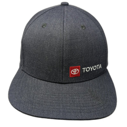 Yupoong Snapback Hat Gray Red White One Size Toyota Logo Structured Flat Bill
