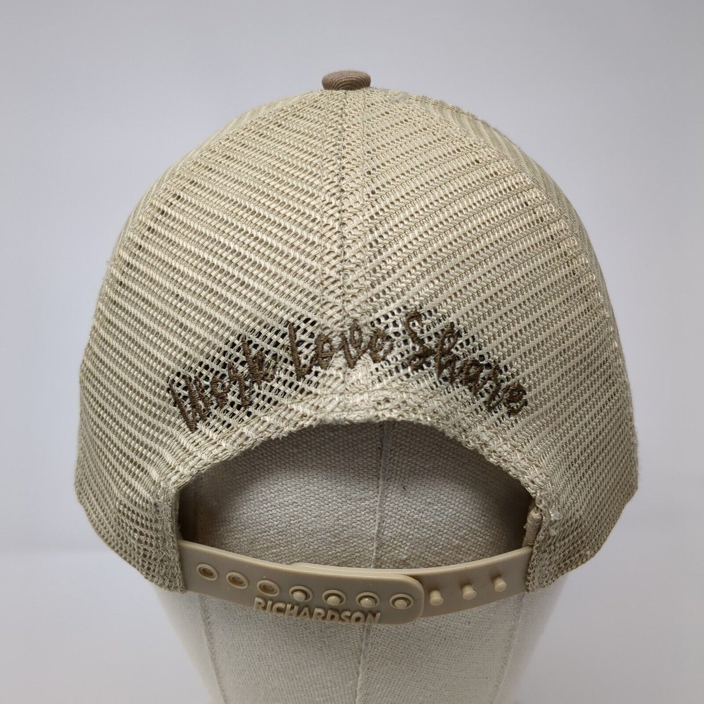 Chica's Futbol Club Snapback Trucker Hat Tan M/L Mesh Back Embroidered