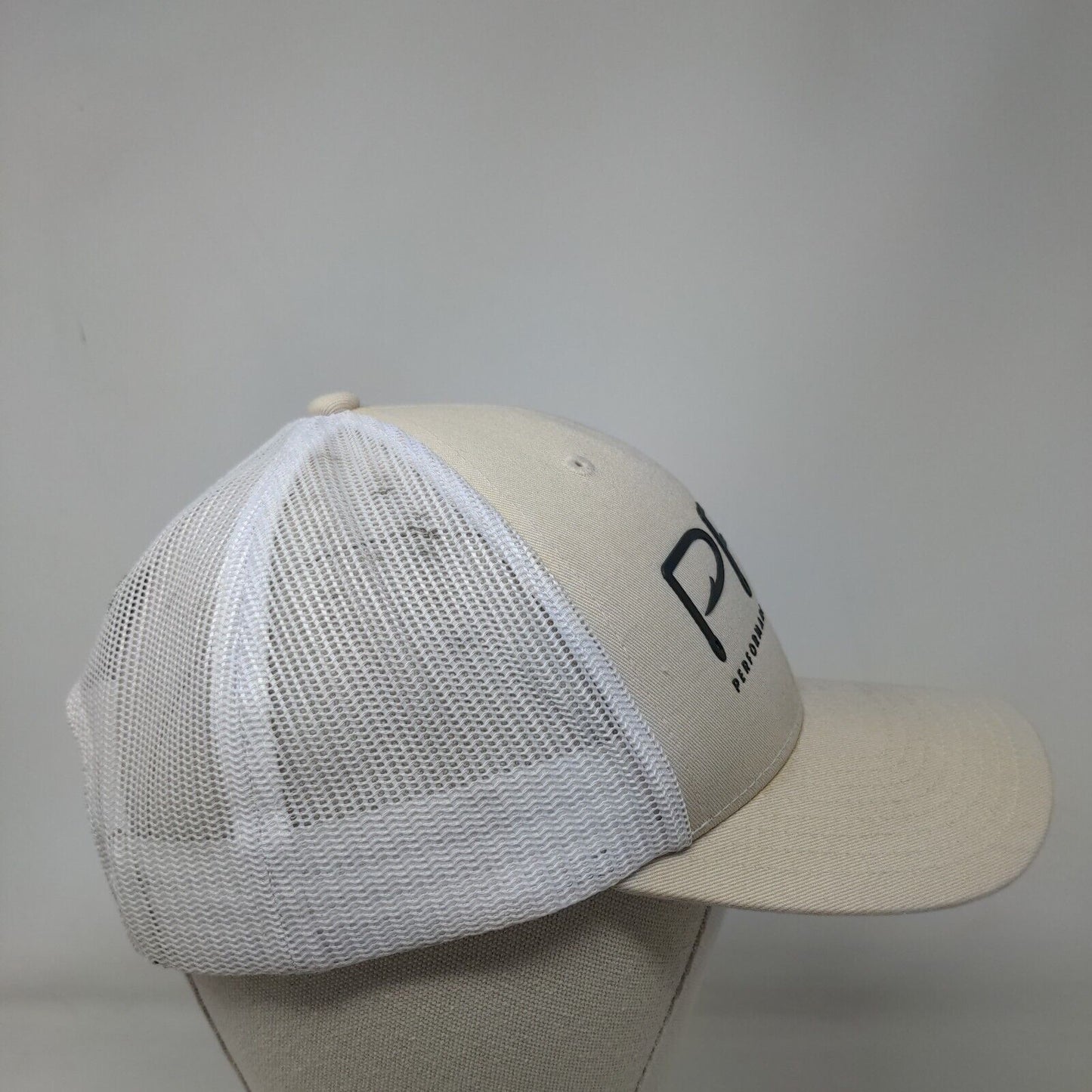 PFG Performance Fishing Gear Snapback Trucker Hat Tan OS Mesh Back Columbia