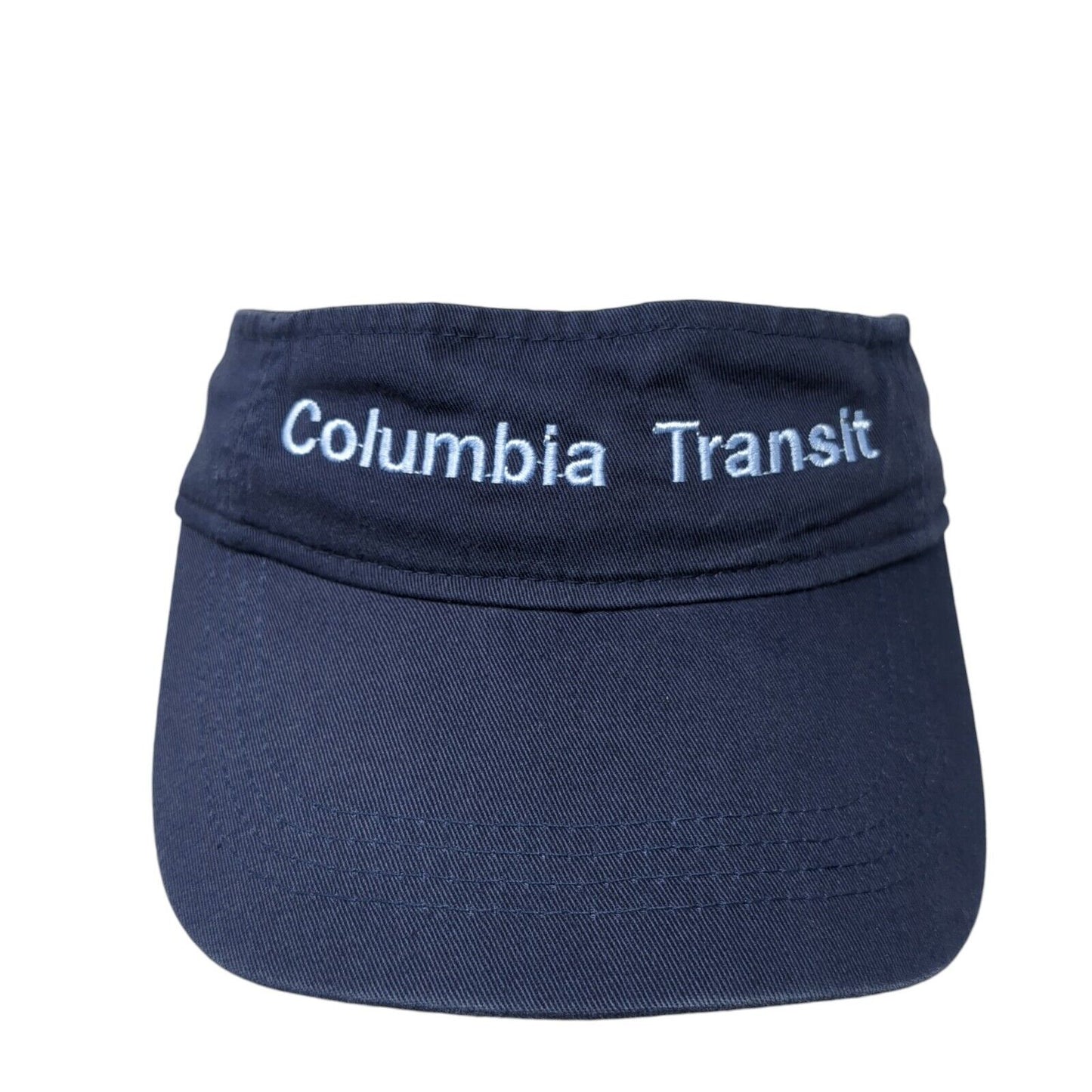 Columbia Transit Strapback Sun Visor Hat Blue OS Adjustable Embroidered Anvil