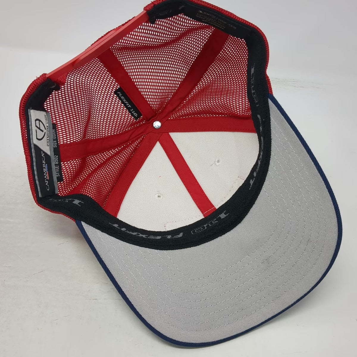 Cap America Trucker Hat White Red Blue One Size Amtrol Titan Composite Patch