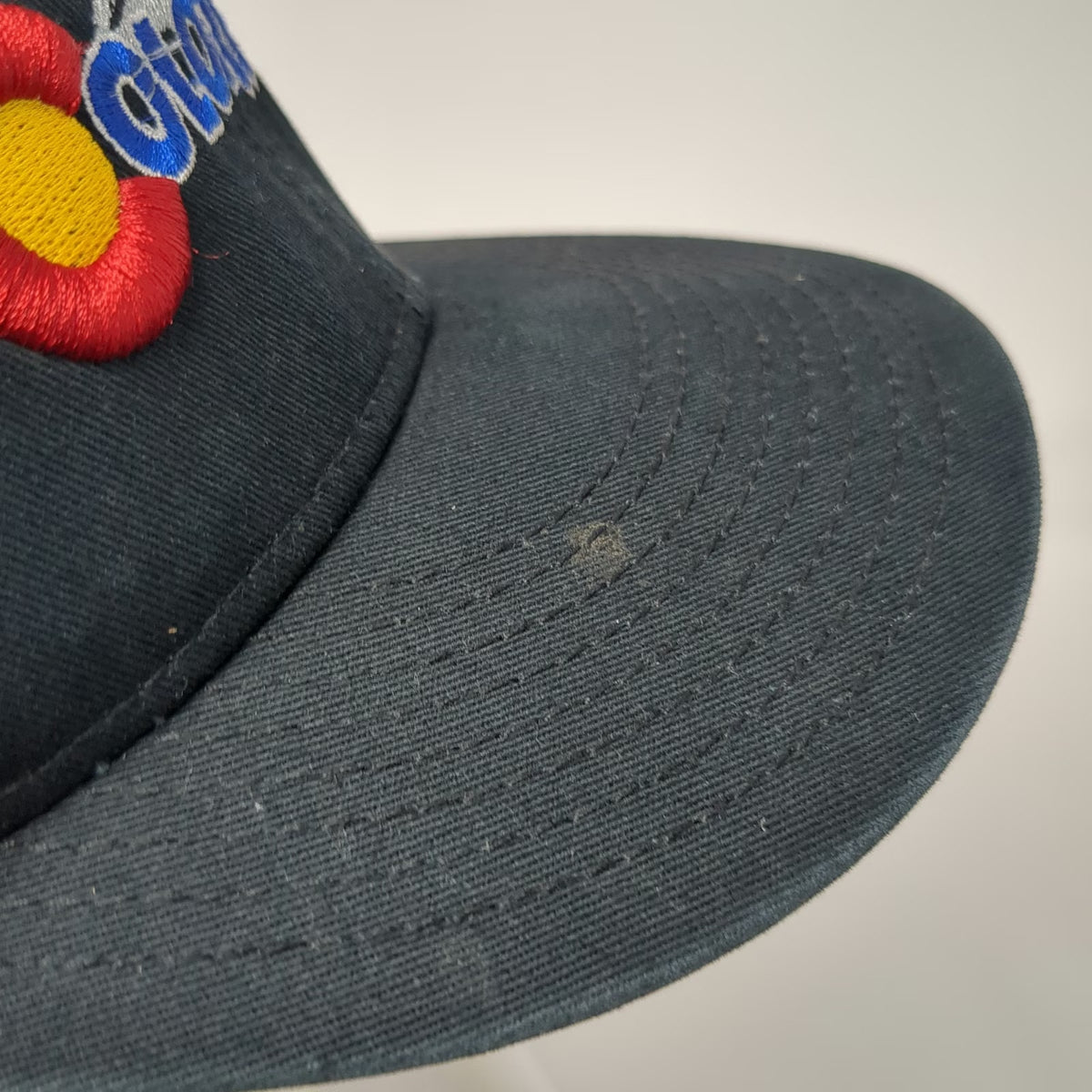 Otto Colorado Mountain State Flag Logo Black Red Snapback Trucker Hat One Size
