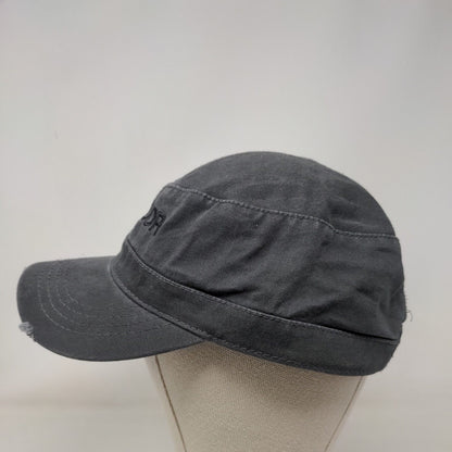 JGC | FLUOR Heat Team Strapback Cadet Army Cap Gray OSFM Distressed Cotton Otto