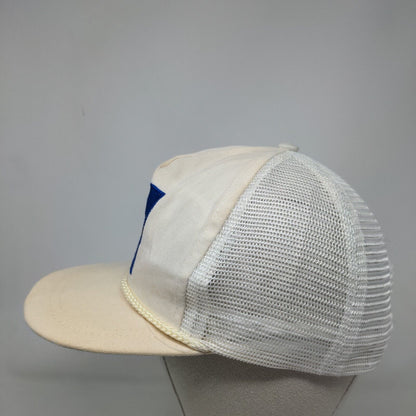 EDS Snapback Mesh Back Rope Trucker Hat Tan One Size Embroidered
