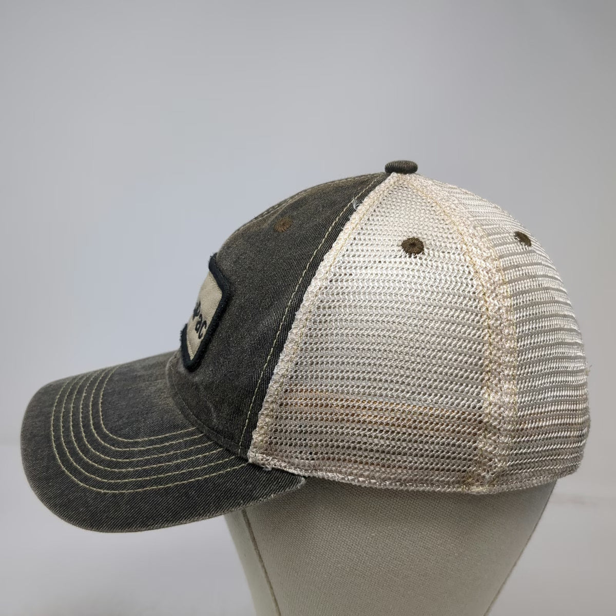 Legacy Trucker Hat Gray One Size IdaPac Mesh Snapback Patch Green Underbrim