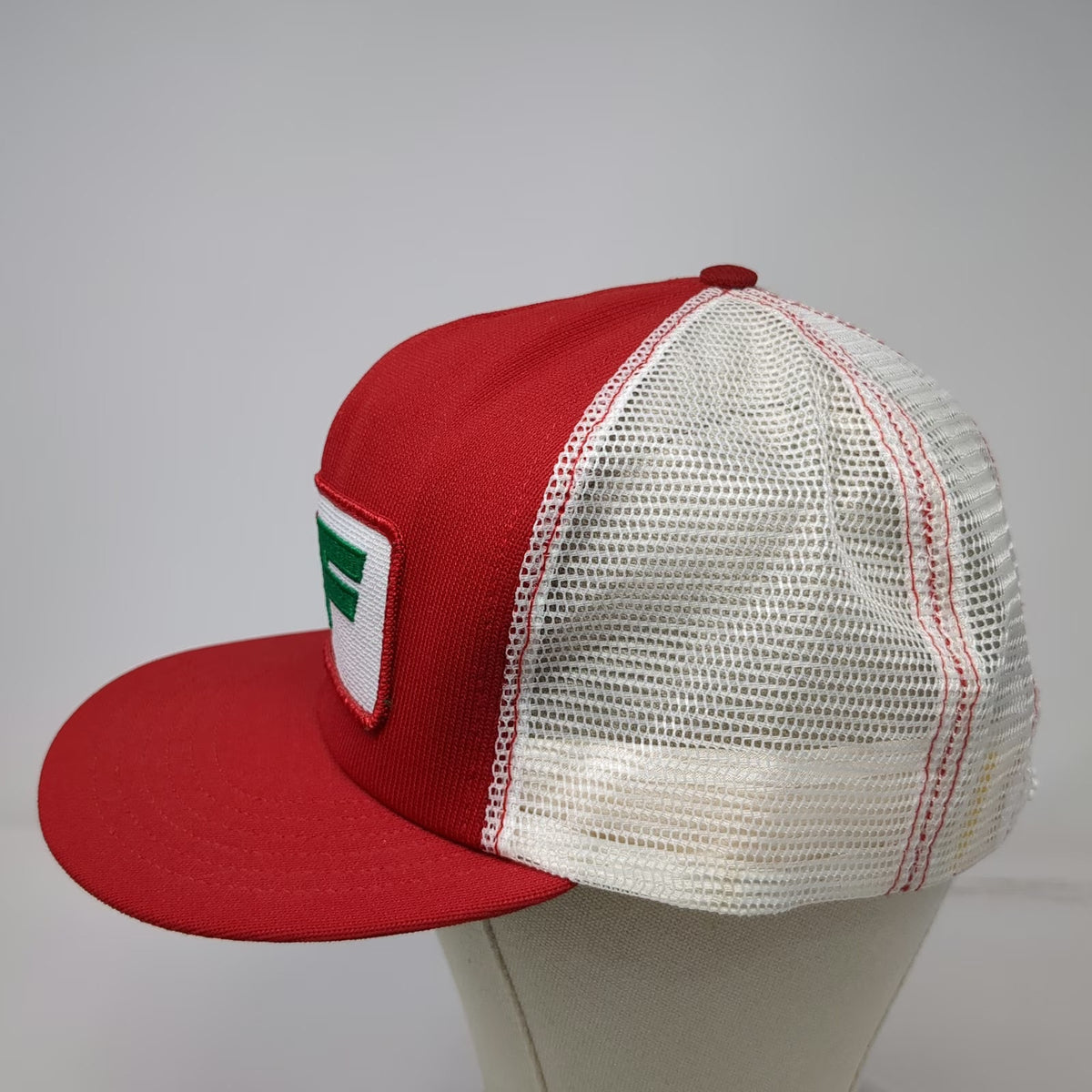 Tonkin Trucker Hat Red White One Size Consolidated Freightways CF Patch USA