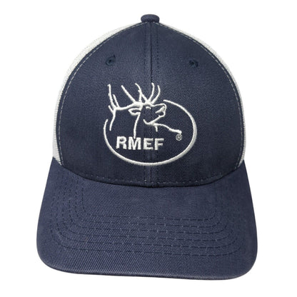 RMEF Snapback Mesh Back Trucker Hat Blue One Size Mesh Back Colorblock