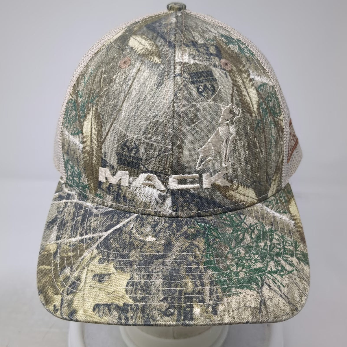 Outdoor Cap Mack Trucks Trucker Hat Green XL Mesh Snapback Realtree Camo McMahon