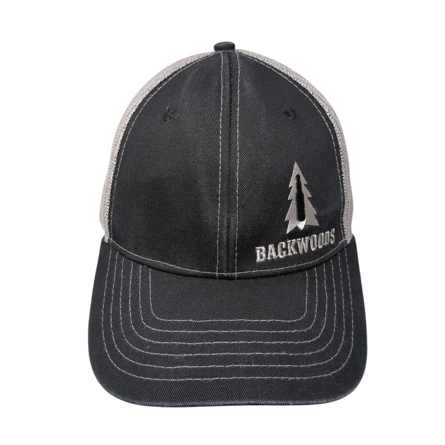 Backwoods Snapback Trucker Hat Gray OS Adjustable Mesh Back 6 Panel Brewery