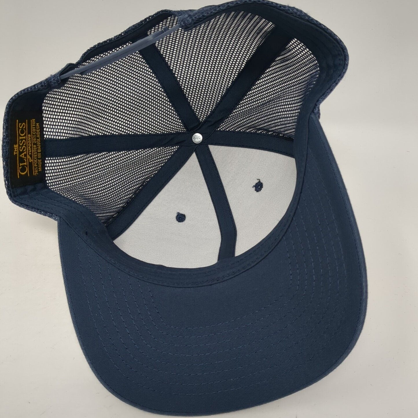 Take It Easy Snapback Mesh Back Trucker Hat Blue One Size Adjustable