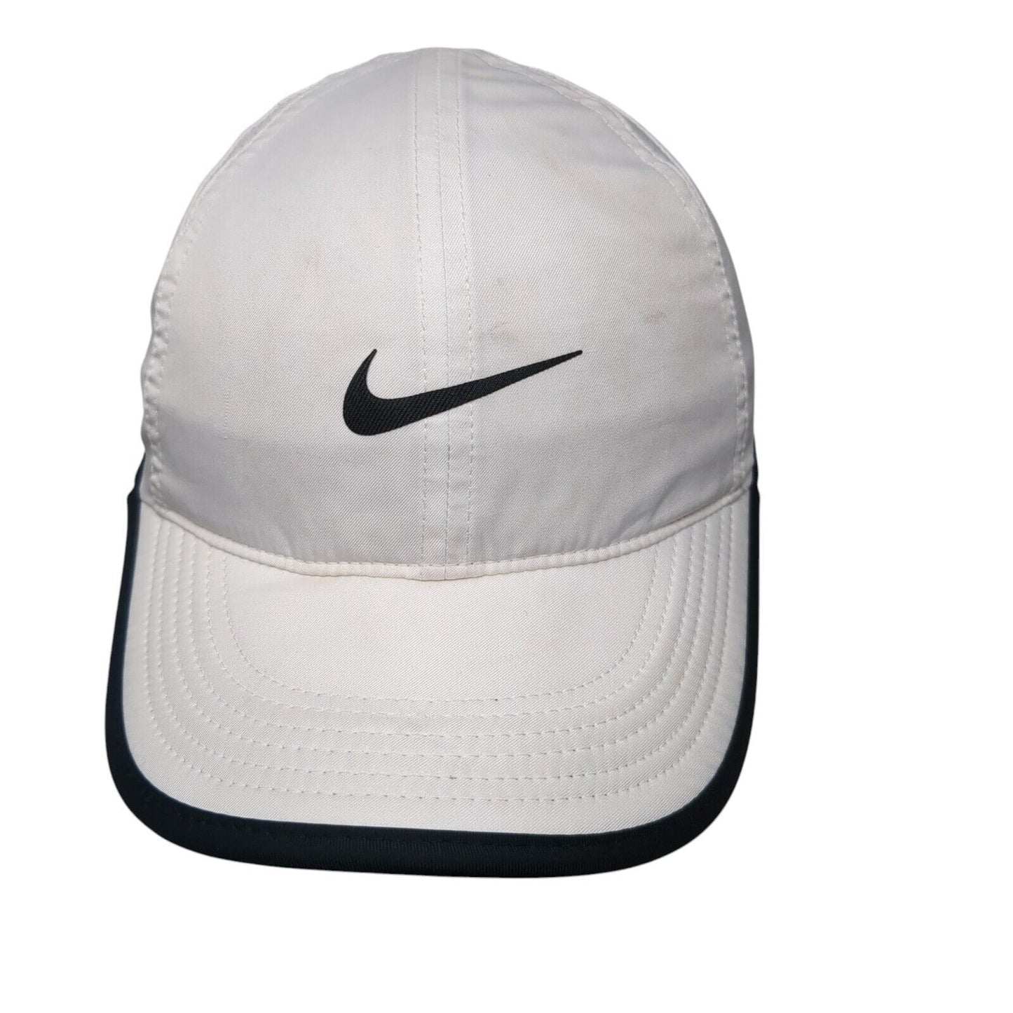 Nike Strapback Hat White One Size Adjustable Featherlight Dri-Fit
