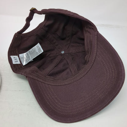 Gap Baseball Cap Brown OSFM Adjustable Slideback Cotton Curved Brim Solid Hat