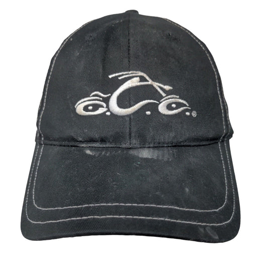 Orange County Choppers Men's Strapback Hat Black OSFA Embroidered Logo