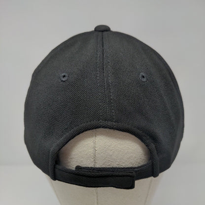 NWCP Strapback Hat Black OSFA Adjustable Embroidered 6 Panel Sport-Tek