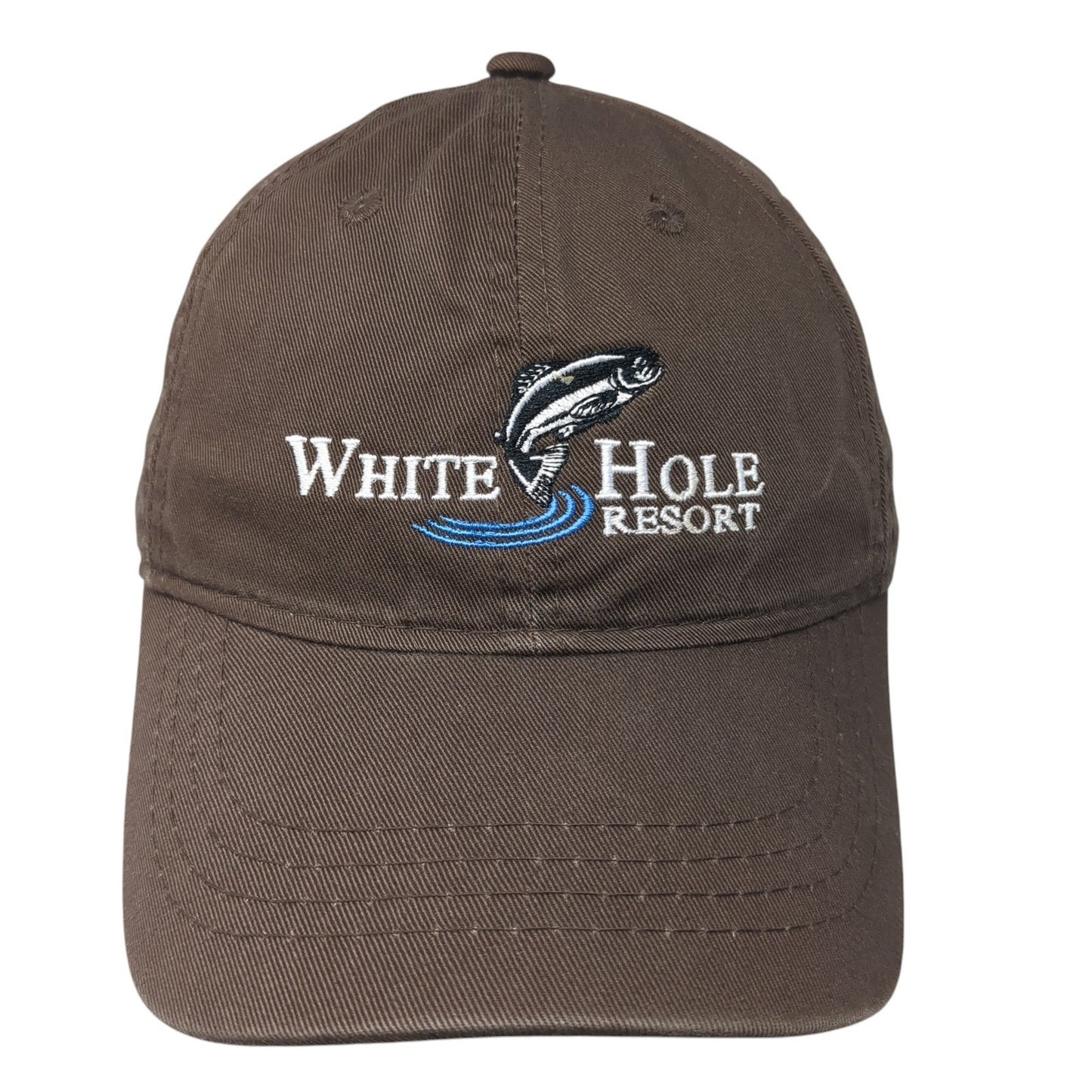 White Hole Resort Slideback Hat Brown One Size Adjustable Outdoor Cap