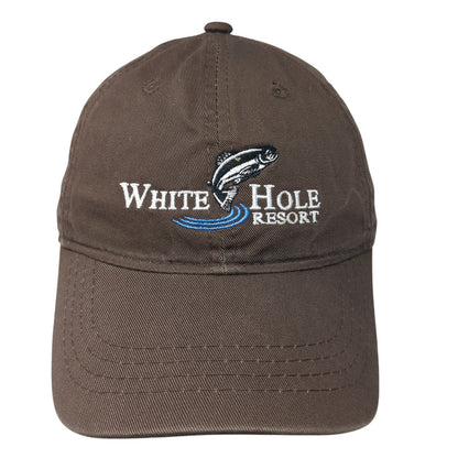 White Hole Resort Slideback Hat Brown One Size Adjustable Outdoor Cap