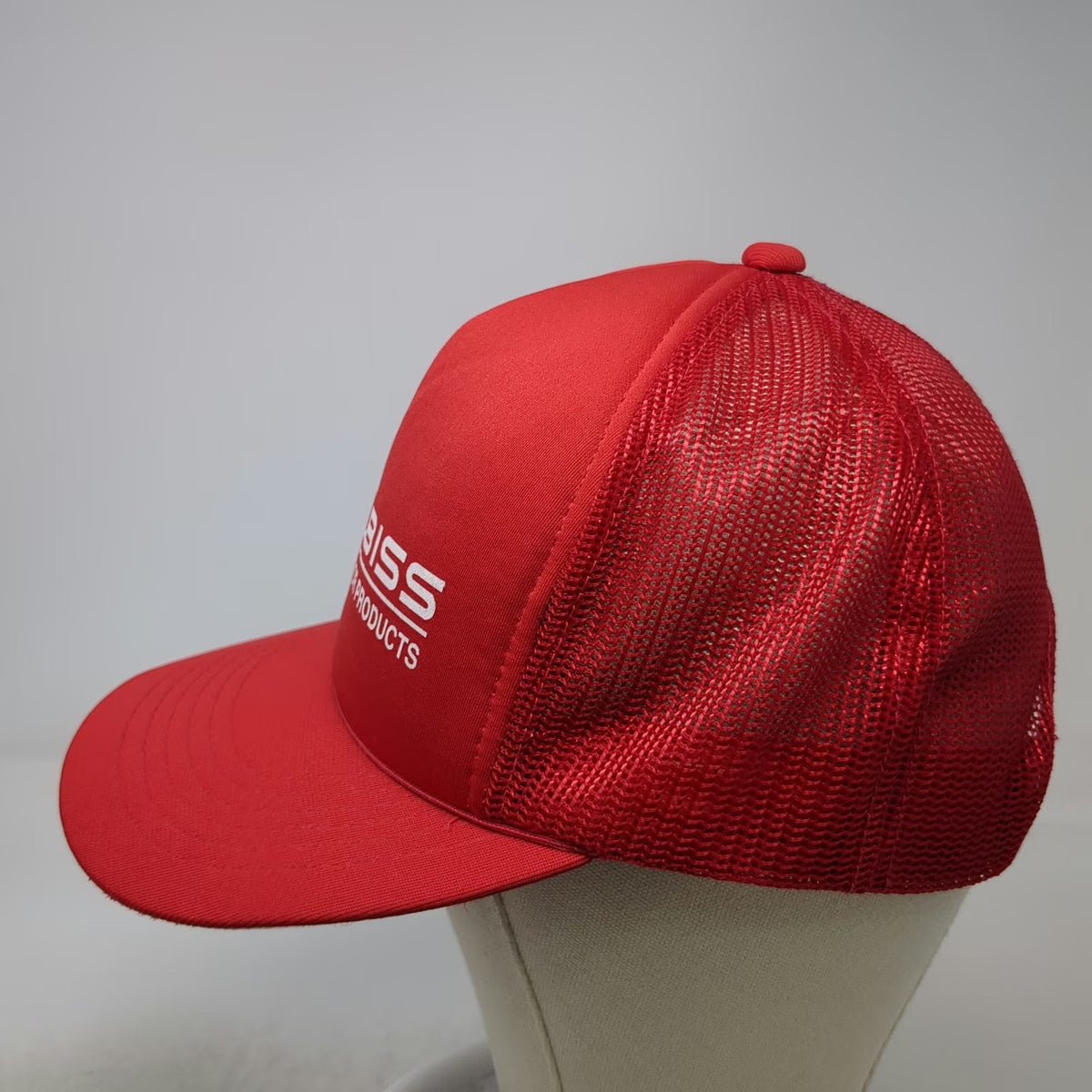 Headwear Trucker Hat Red One Size DeVilbiss Air Compressor Mesh Back Snapback
