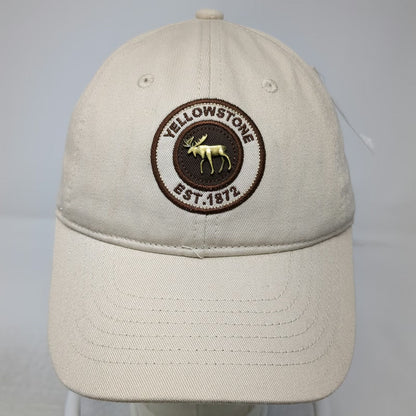 Triangle Sport Baseball Cap Beige One Size Moose Yellowstone National Park Hat