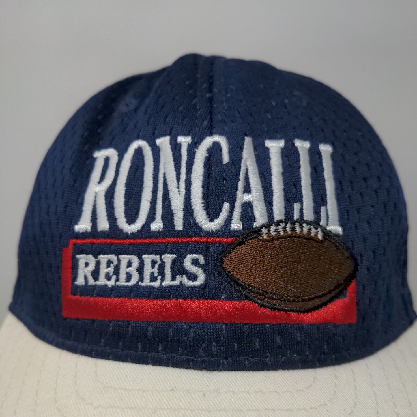 DeLong Men's Snapback Hat Blue Size M-L Embroidered Roncali Rebels Logo