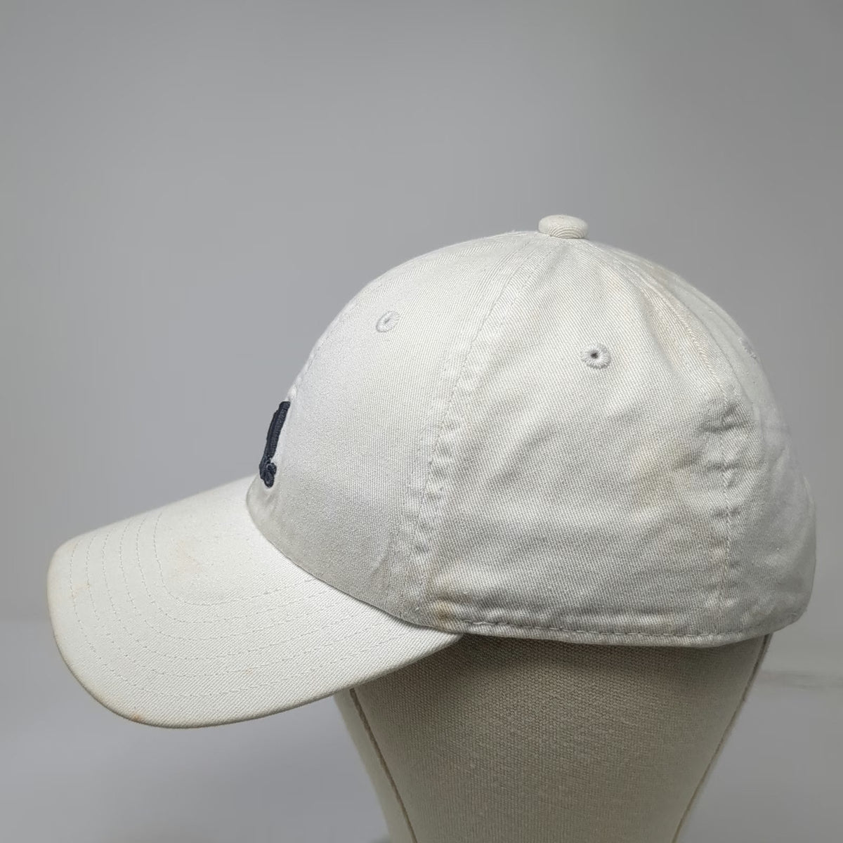 Adidas Baseball Cap White One Size Slideback Embroidered Logo Cotton Adjustable